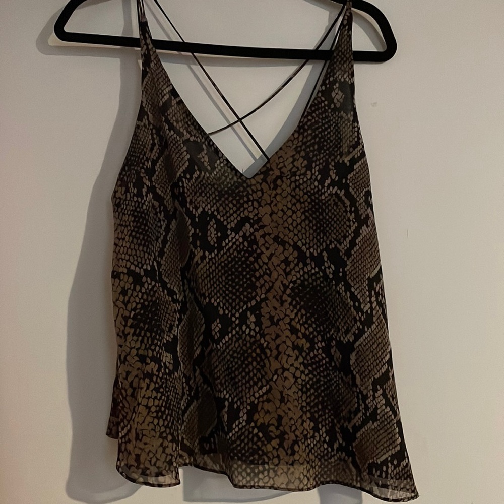 Zara snake skin cross back tank